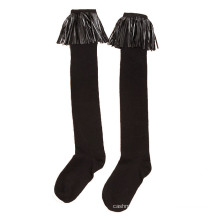 Women′s Cotton Knee-High Stockings Socks with Tassels (TA211)